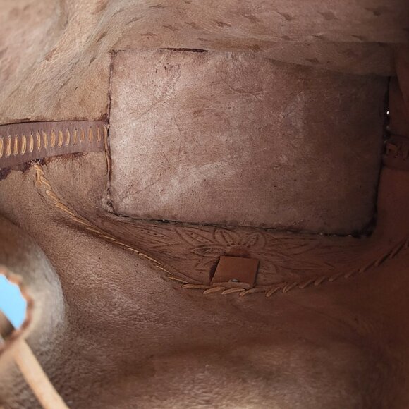 New Handmade Tooled Leather Bag Purse I Boho Western Style - Picture 9 of 10